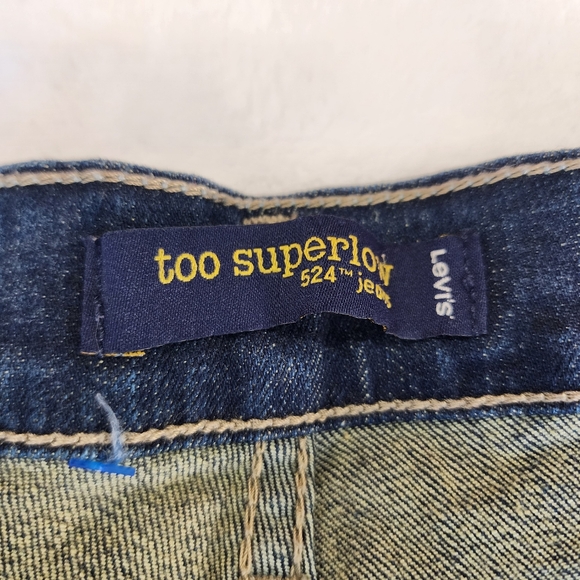 VINTAGE LEVI'S TOO SUPER LOW FLARE JEANS - Picture 3 of 11